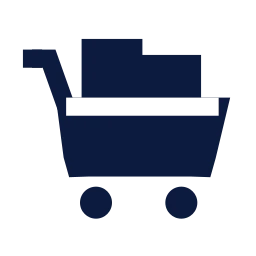 Cart full icon, Sharp Solid style