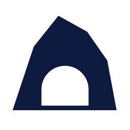 Cave icon, Sharp Solid style