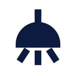Ceiling light icon, Sharp Solid style