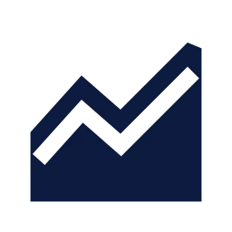 Chart area icon, Sharp Solid style