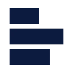 Chart bar horizontal icon, Sharp Solid style