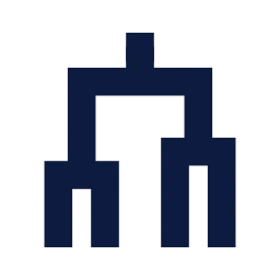 Chart dendrogram icon, Sharp Solid style