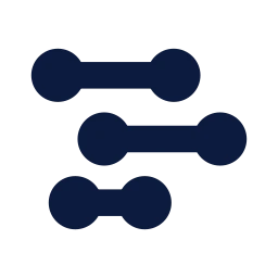 Chart dumbbell icon, Sharp Solid style