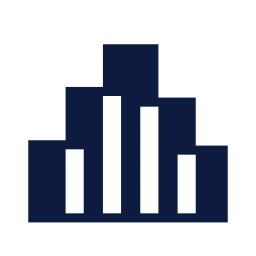 Chart histogram icon, Sharp Solid style