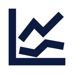 Chart line multi icon, Sharp Solid style