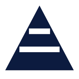 Chart pyramid icon, Sharp Solid style
