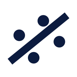 Chart trendline icon, Sharp Solid style