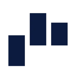 Chart waterfall icon, Sharp Solid style