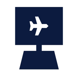 Check in kiosk icon, Sharp Solid style