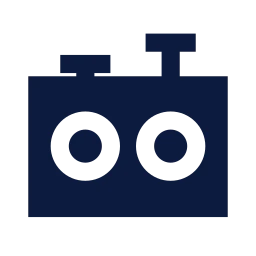 Chess clock icon, Sharp Solid style