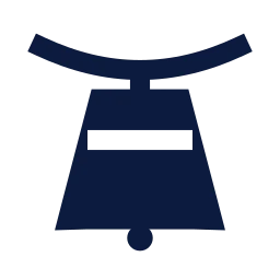 Cow bell icon, Sharp Solid style