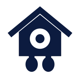 Cuckoo clock icon, Sharp Solid style