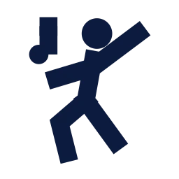 Dance workout icon, Sharp Solid style