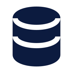 Database icon, Sharp Solid style