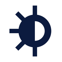 Day night icon, Sharp Solid style