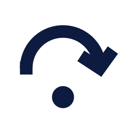 Debug step over icon, Sharp Solid style