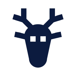 Deer icon, Sharp Solid style