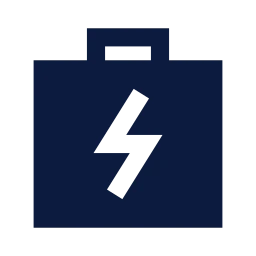 Defibrillator icon, Sharp Solid style