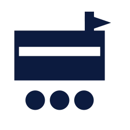 Delivery robot icon, Sharp Solid style