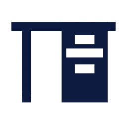 Desk icon, Sharp Solid style