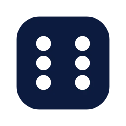 Dice 6 icon, Sharp Solid style