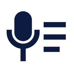 Dictation icon, Sharp Solid style