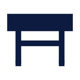 Dining table icon, Sharp Solid style