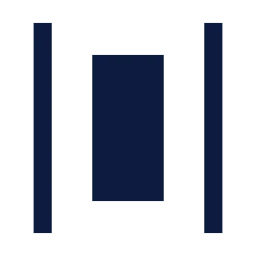 Distribute horizontal icon, Sharp Solid style