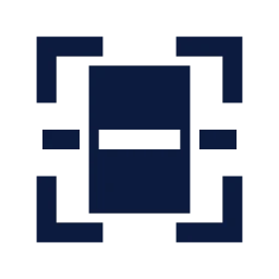 Document scan icon, Sharp Solid style