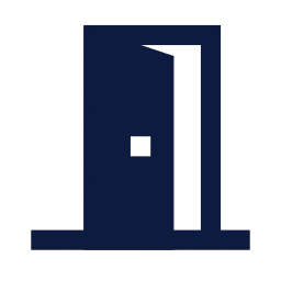 Door open icon, Sharp Solid style
