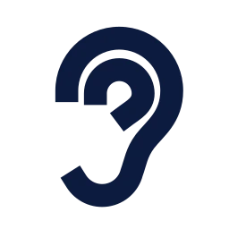 Ear icon, Sharp Solid style
