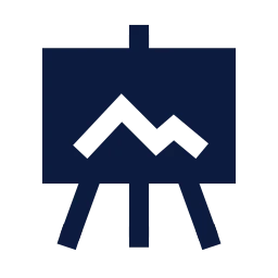 Easel icon, Sharp Solid style