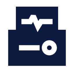 Ecg machine icon, Sharp Solid style