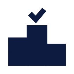 Election result icon, Sharp Solid style