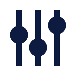 Equalizer icon, Sharp Solid style