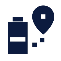 Ev range icon, Sharp Solid style