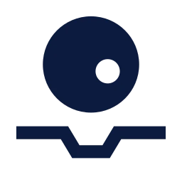 Exoplanet transit icon, Sharp Solid style