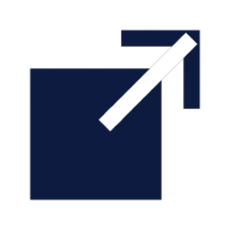 External link icon, Sharp Solid style