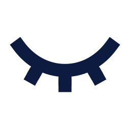 Eye closed icon, Sharp Solid style