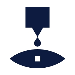 Eye drops icon, Sharp Solid style