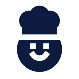 Face chef icon, Sharp Solid style