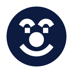 Face clown icon, Sharp Solid style