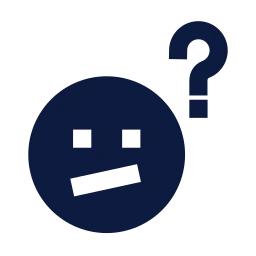 Face confused icon, Sharp Solid style