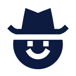 Face cowboy icon, Sharp Solid style