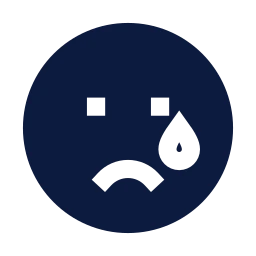 Face cry icon, Sharp Solid style