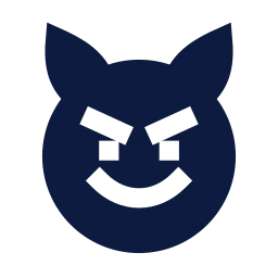 Face devil icon, Sharp Solid style