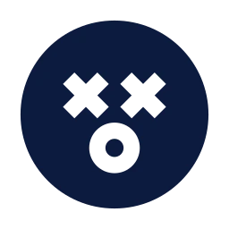 Face dizzy icon, Sharp Solid style