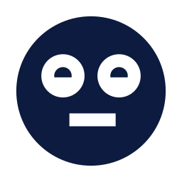 Face eye roll icon, Sharp Solid style