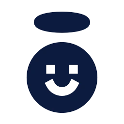Face halo icon, Sharp Solid style
