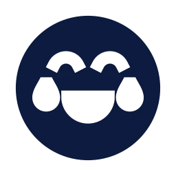 Face joy icon, Sharp Solid style